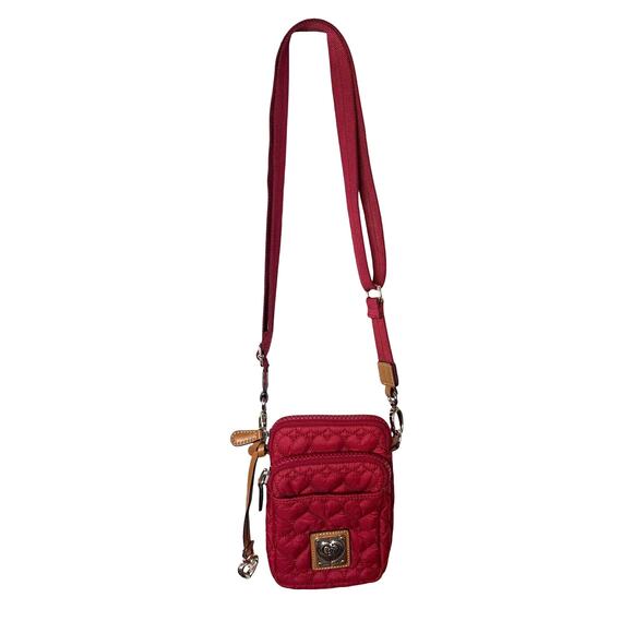 Brighton Red Quilted Heart Crossbody Bag – Style U349064 - Picture 1 of 16